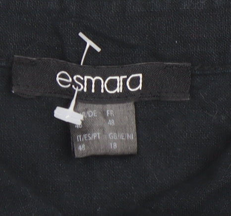 Esmara Women's Black Shirt Dress, Size 18, Casual with Belt