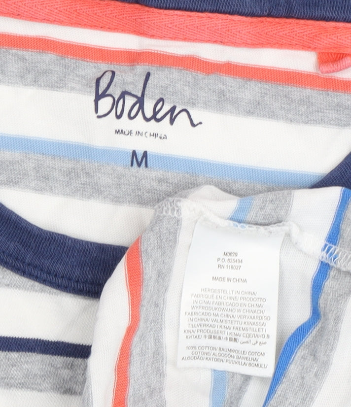 Boden Men's Multicoloured Striped T-Shirt M