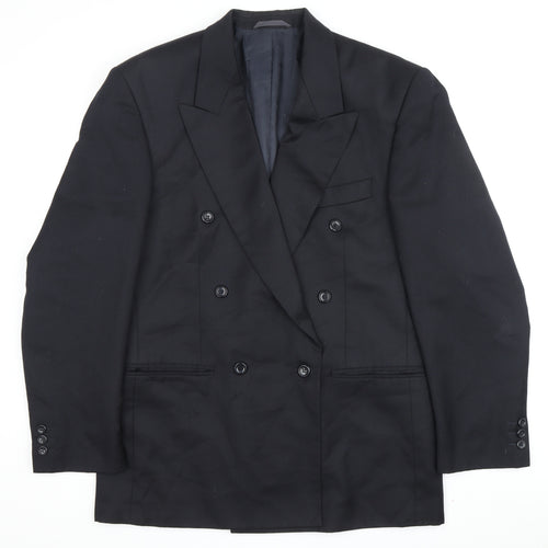 Burton Men's Black Double-Breasted Blazer 40R