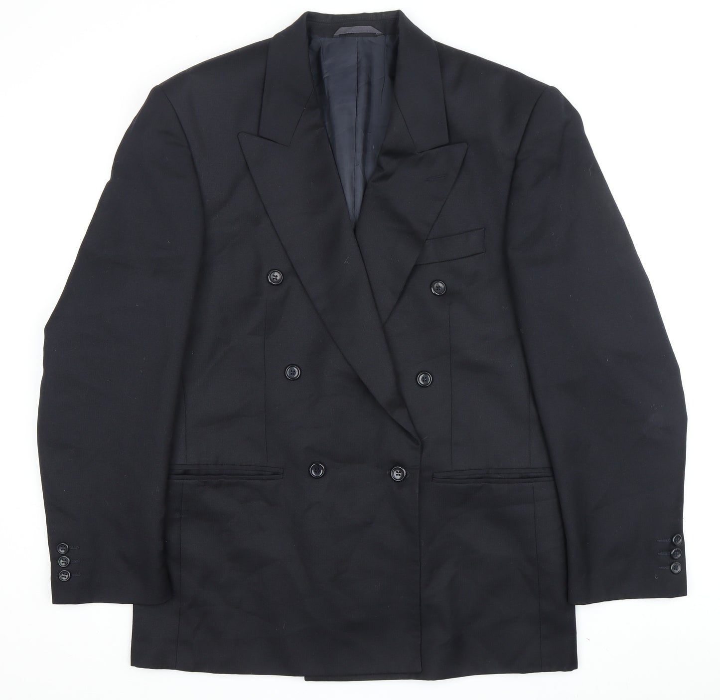 Burton Men's Black Double-Breasted Blazer 40R