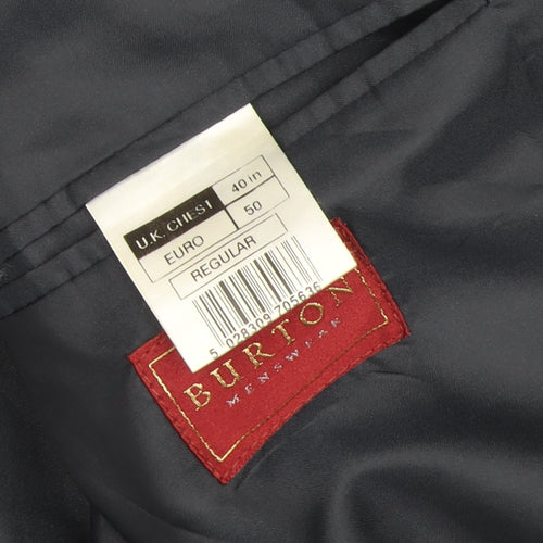 Burton Men's Black Double-Breasted Blazer 40R