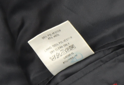 Burton Men's Black Double-Breasted Blazer 40R