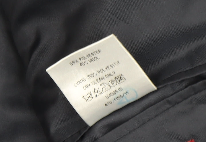 Burton Men's Black Double-Breasted Blazer 40R