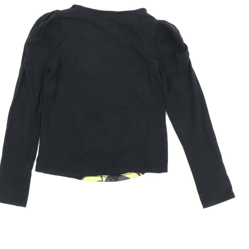 H&M Girls Black Minnie Mouse Long Sleeve T-Shirt Size 7-8