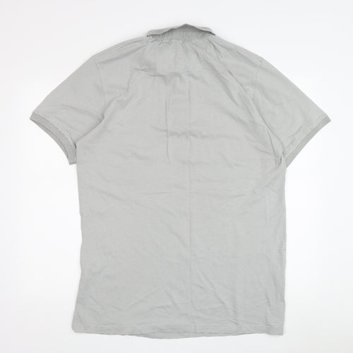 Peter Werth Men's Grey XL Geometric Polo Shirt