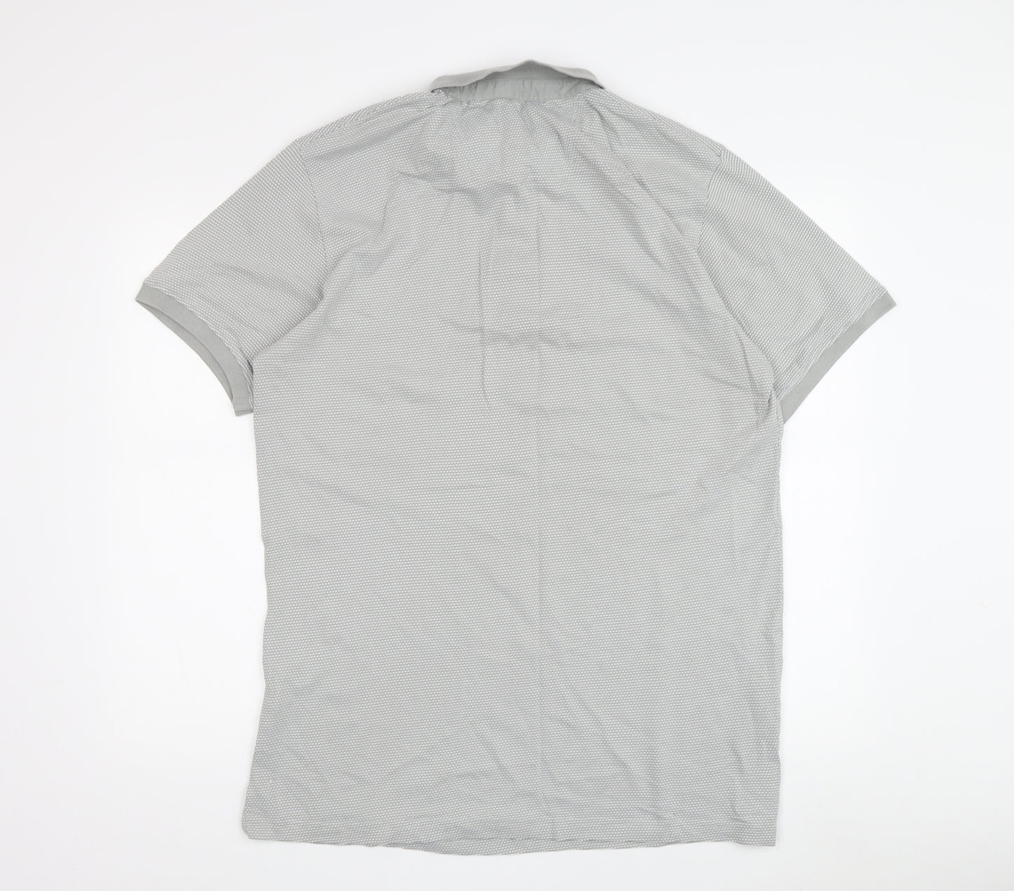 Peter Werth Men's Grey XL Geometric Polo Shirt
