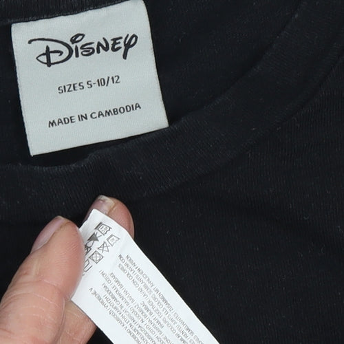 Disney Women's Black Mickey Mouse Pyjama Top Size 10-12