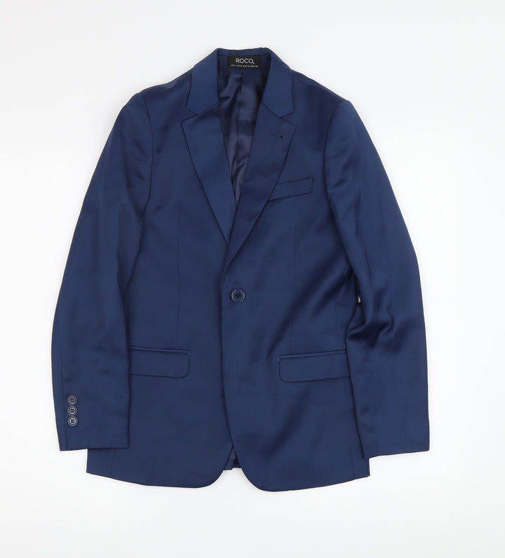 Roco Boys Blue Suit Jacket, Size 146, Formal Occasion