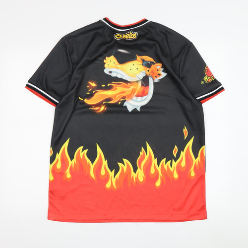 Cheetos Men's Black Graphic T-Shirt, Medium, Novelty Print
