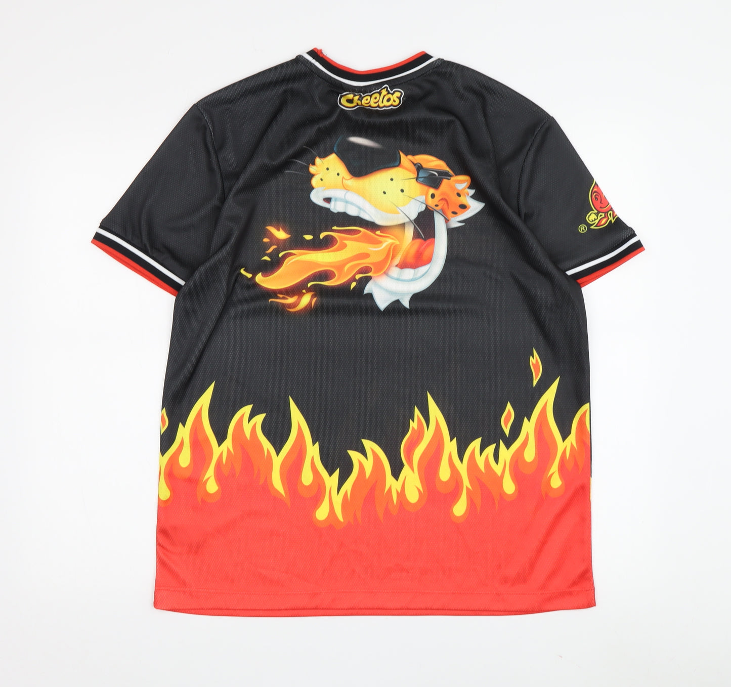 Cheetos Men's Black Graphic T-Shirt, Medium, Novelty Print