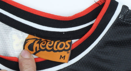 Cheetos Men's Black Graphic T-Shirt, Medium, Novelty Print