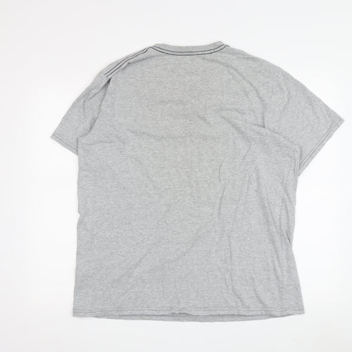 DKNY Jeans Men’s Grey V-Neck Graphic T-Shirt M