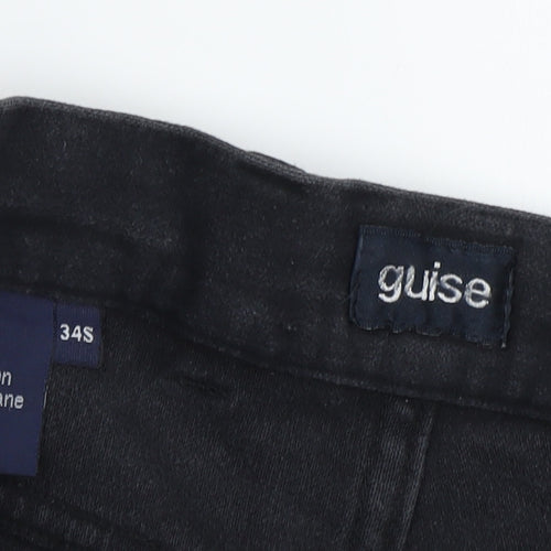 Guise Men's Black Slim Straight Jeans 34W