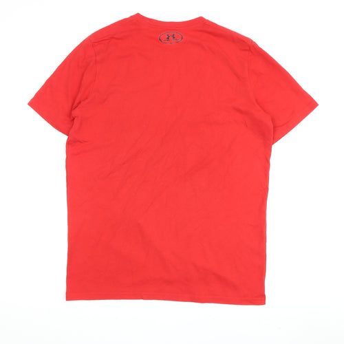 Under Armour Men Red T-Shirt S Lightweight Activewear