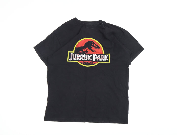 Jurassic Park Black T-Shirt Men Teens Unisex Size 13