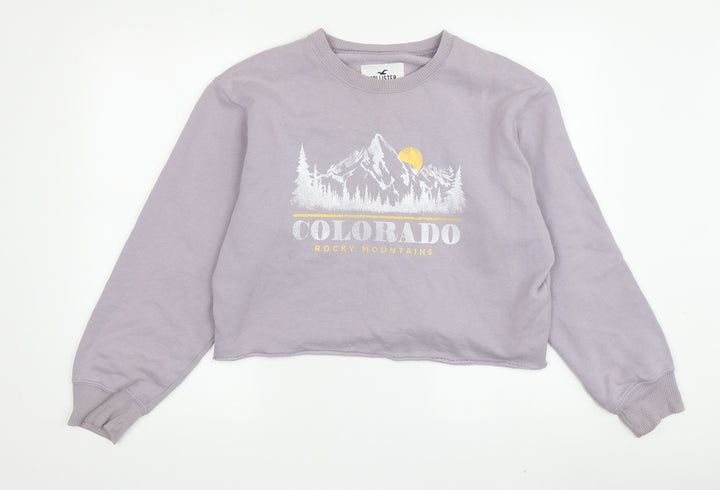 Hollister Girls' Grey Sweatshirt - Size S, Comfort Fit