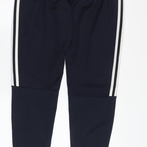 Adidas Boys Black Track Pants, Size S, Sportswear Essentials