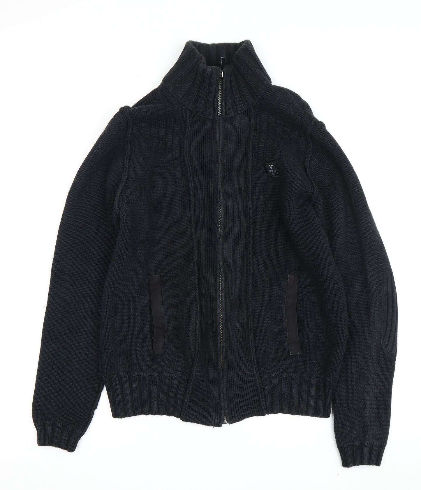 Firetrap Men's Black Wool Jacket, Medium, Full Zip, Casual