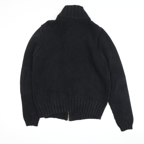 Firetrap Men's Black Wool Jacket, Medium, Full Zip, Casual