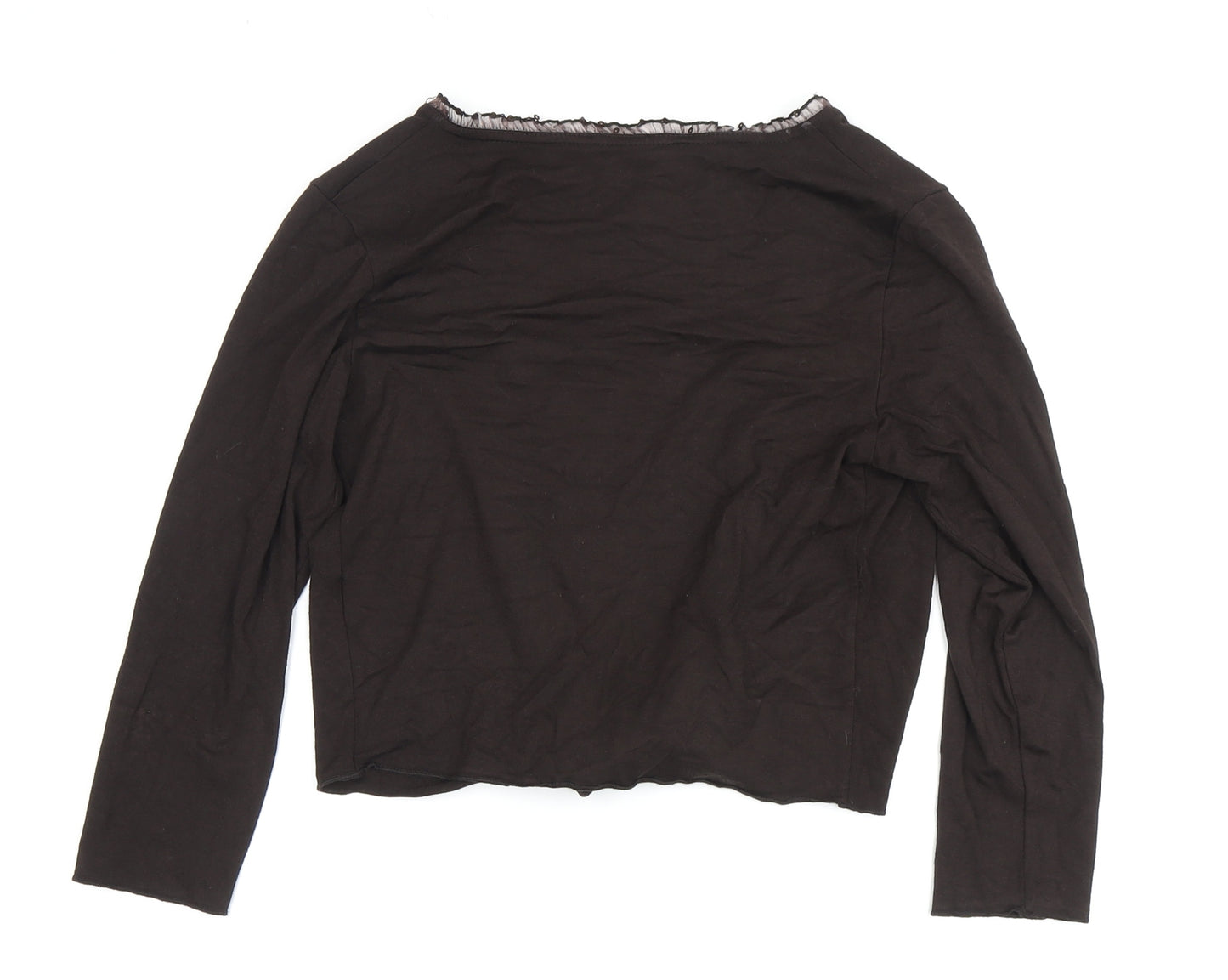 Phase Eight Women's Black Wrap Long Sleeve Top - Size 8