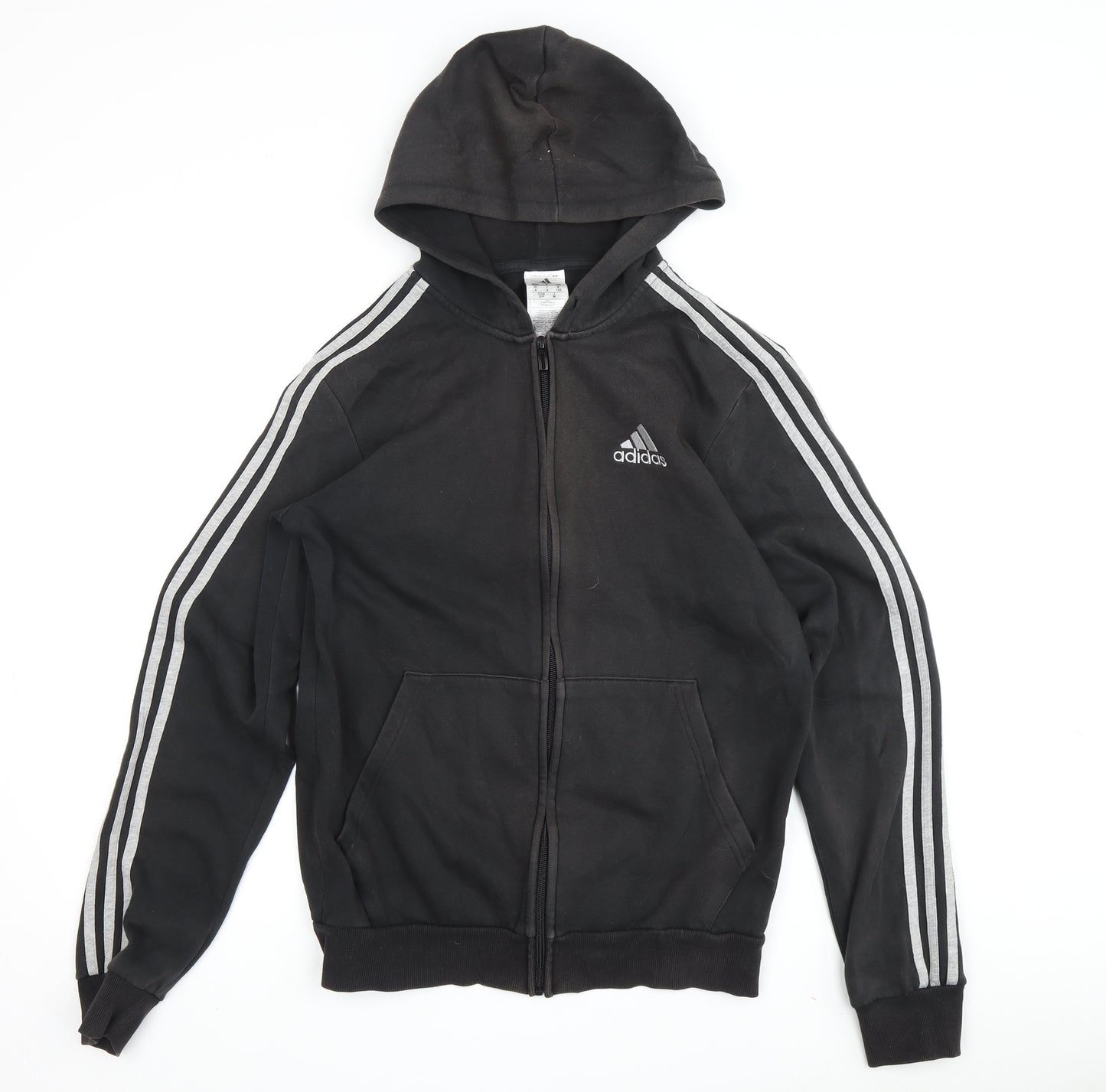 Adidas Unisex Black Full Zip Hoodie S