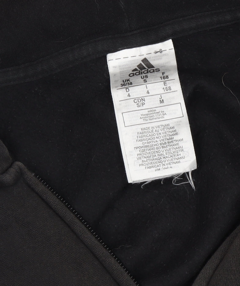 Adidas Unisex Black Full Zip Hoodie S