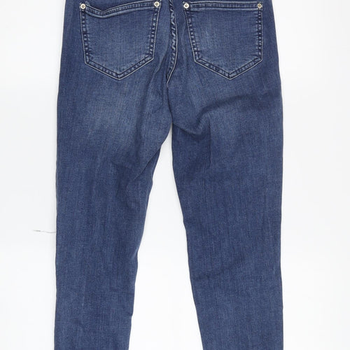 Miss Selfridge Women's Blue Distressed Skinny Jeans Size 6