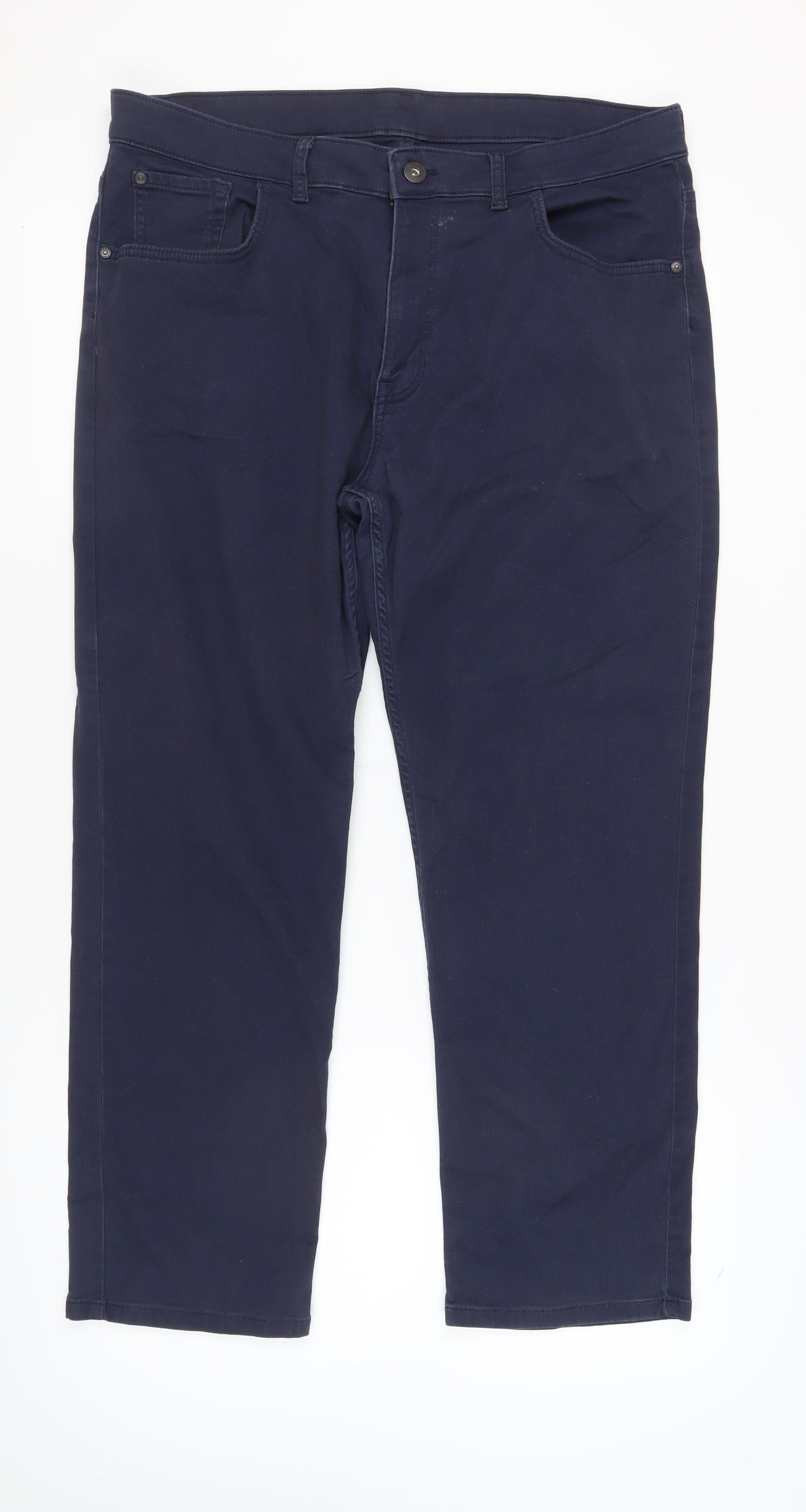 Next Men's Blue Chino Trousers - Size 38 Regular Fit