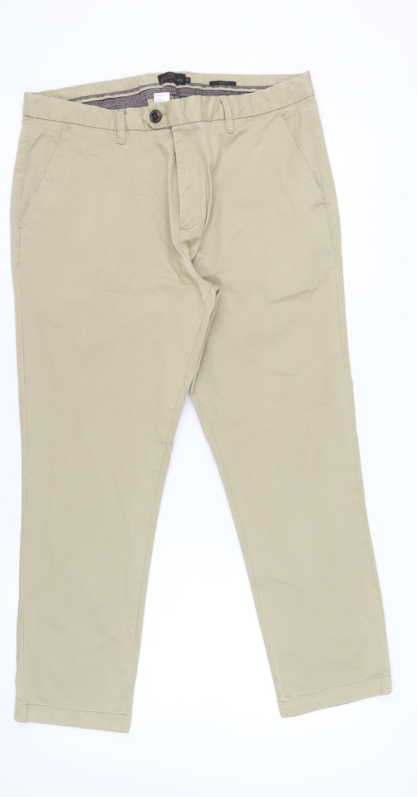 Next Men's Beige Chino Trousers Size 38