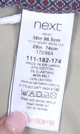 Next Men's Beige Chino Trousers Size 38