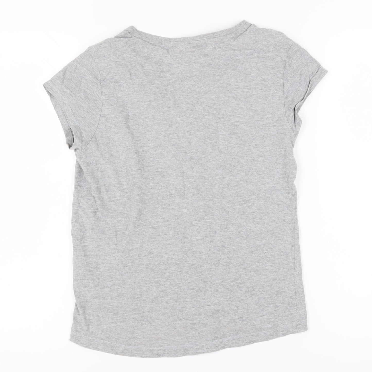 LA Gear Women's Grey V-Neck T-Shirt, Size 10, Classic Fit