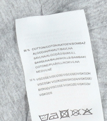 LA Gear Women's Grey V-Neck T-Shirt, Size 10, Classic Fit