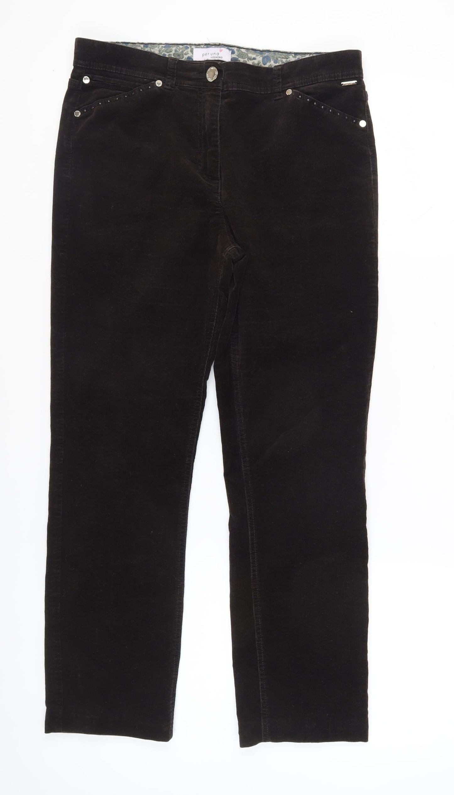 Marks and Spencer Women's Black Cord Trousers Size 12