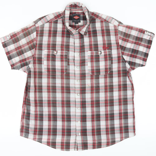 Lee Cooper Men's Multicoloured Plaid Button-Up Shirt XL