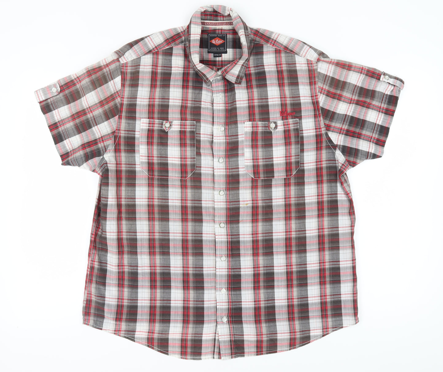 Lee Cooper Men's Multicoloured Plaid Button-Up Shirt XL