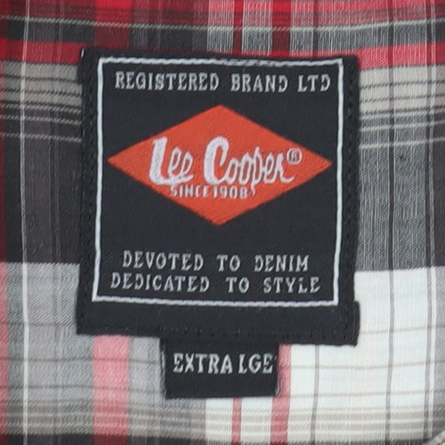 Lee Cooper Men's Multicoloured Plaid Button-Up Shirt XL