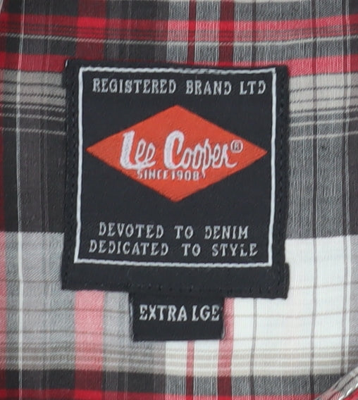 Lee Cooper Men's Multicoloured Plaid Button-Up Shirt XL