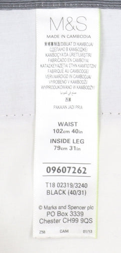 Marks & Spencer Men's Black Dress Pants Size 40