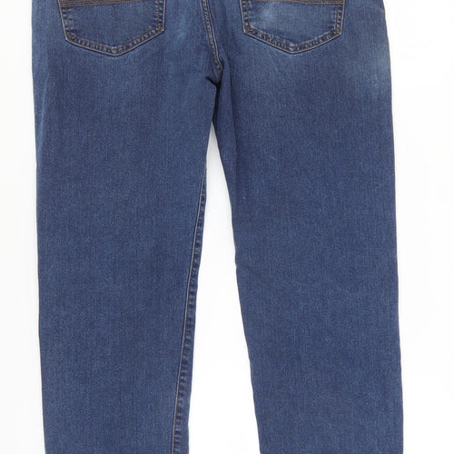 Marks and Spencer Men's Blue Straight Jeans 36