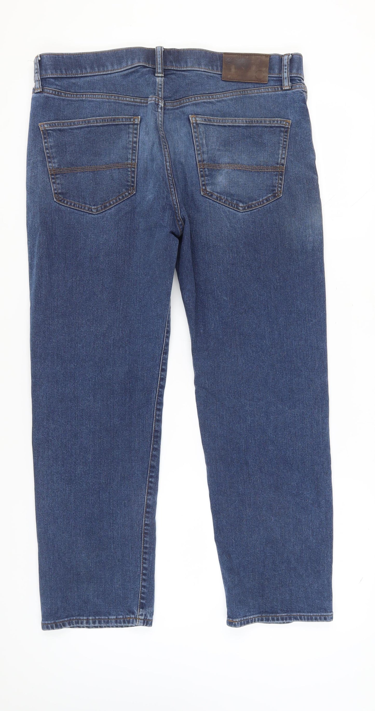 Marks and Spencer Men's Blue Straight Jeans 36