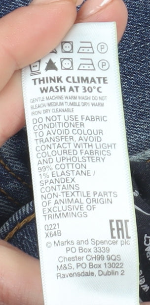 Marks and Spencer Men's Blue Straight Jeans 36