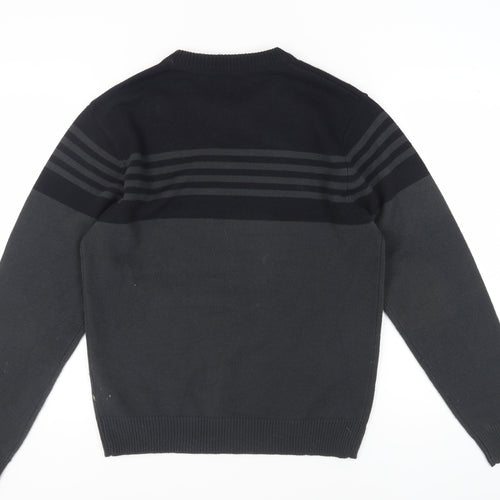 Kensington Dockside Black Striped Pullover Jumper L