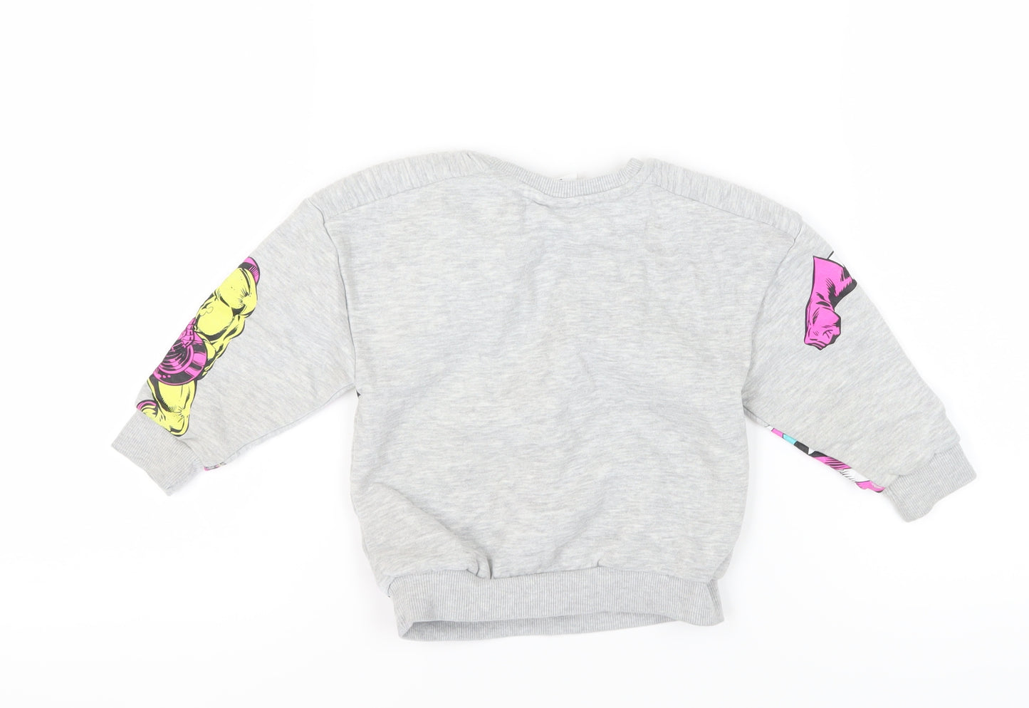 Marvel Boys Grey Graphic Print Sweatshirt Size 3-4 Years