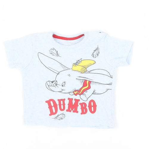 George Unisex Baby Dumbo T-Shirt, Blue, 0-3 Months