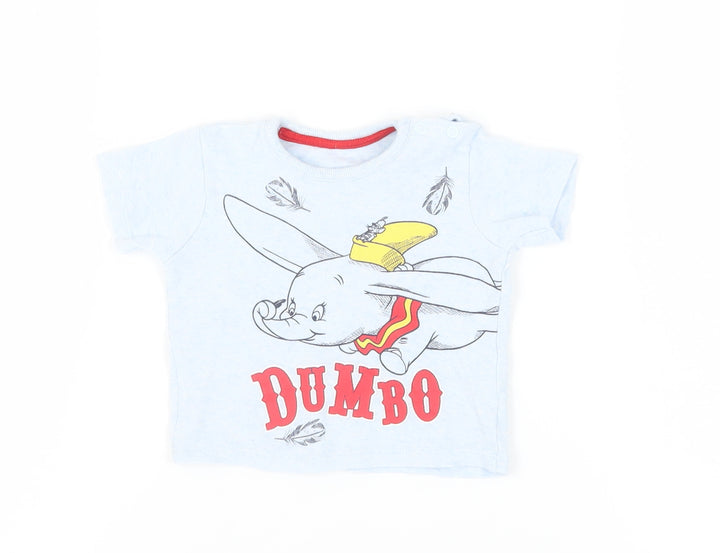 George Unisex Baby Dumbo T-Shirt, Blue, 0-3 Months