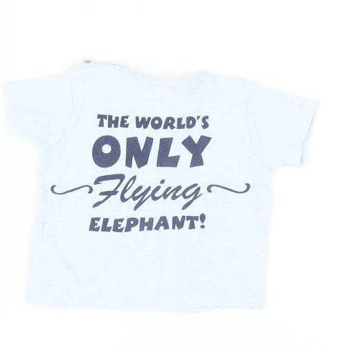 George Unisex Baby Dumbo T-Shirt, Blue, 0-3 Months