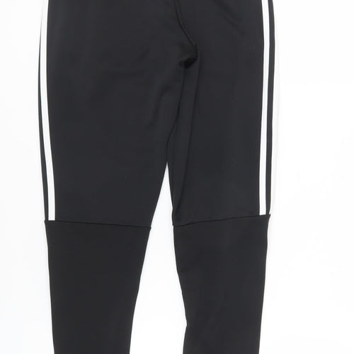 Adidas Men's Black Track Pants, Size S, Quick Dry