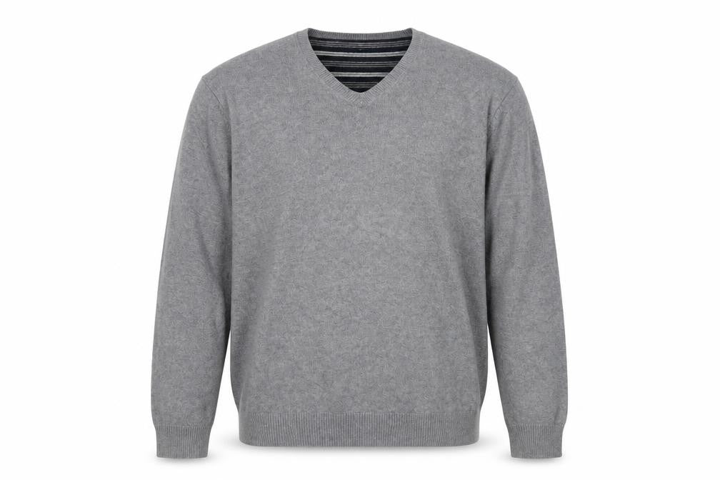 Front view of Marks & Spencer Men's XL Grey Cotton jumper