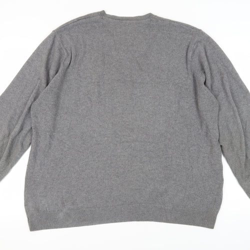 Marks and Spencer Men's XL Grey Cotton Pullover Jumper