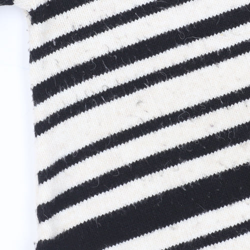 Principles Women's Beige Black Striped Pullover Jumper Size 8